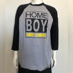 Filthy Dipped Home Boy Gray and Black Baseball Tee